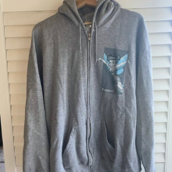 Disneyland Resort Tinkerbell Grey Zip Up Jacket - Picture 1 of 6